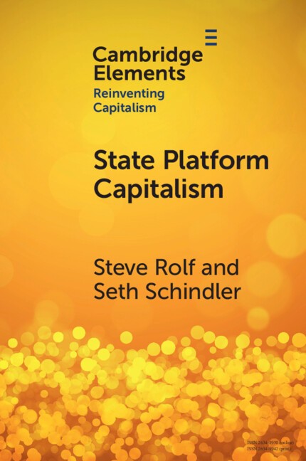 State Platform Capitalism Rolf Schindler Paperback Cambridge University Press