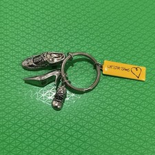 RARE New NORDSTROM Key Ring Chain Fob WE LOVE SHOES Silver heels