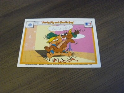 1990 Upper Deck Comic Ball Looney Tunes Porky Pig and Charlie Dog