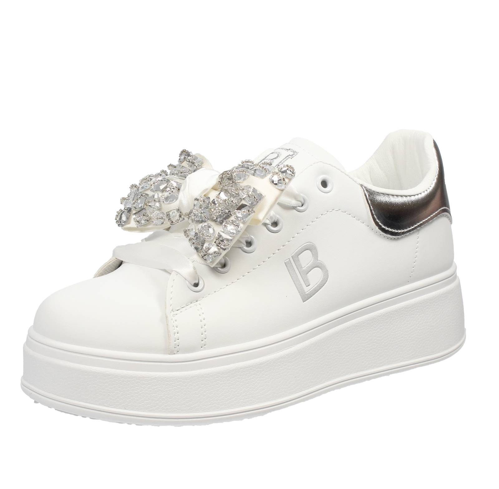 Laura Biagiotti Sneakers Plateau Wei - Gre 37 233 cm Damenschuhe 12590₽
