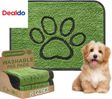 Reusable Dog Pee Pads, 2 Pack Super Absorbent Leakproof Washable Puppy Pads wi