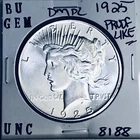 1925 P BU GEM PEACE SILVER DOLLAR UNC MS+++ U.S. MINT RARE COIN 8188
