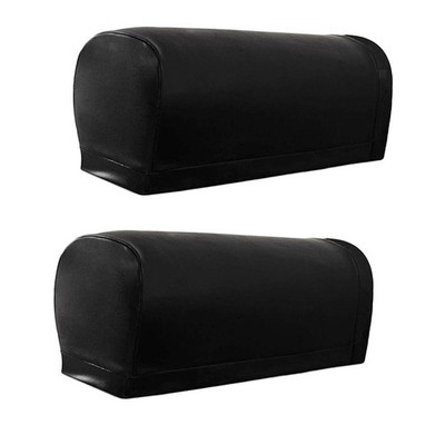 2 Stück Rutschfeste PU-Leder Stretch Möbel Sofa Armlehnenbezüge
