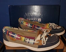 Sperry Top Sider Canvas Boat Shoe Rainbow Stripes Women's Size 6.5 NIB!