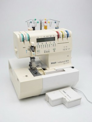 Pfaff Hobbylock 4870 5-Thread Computerized Serger + Foot Ped+Xtra Thread Spools 