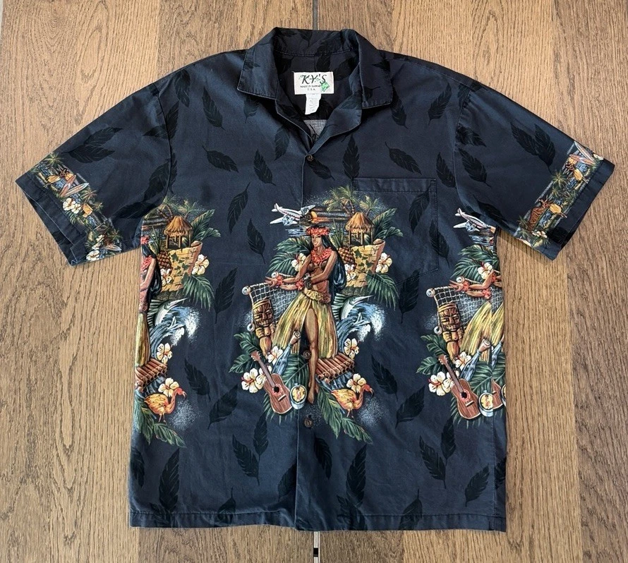 Black Hawaiian Vintage Casual Shirts for Men for sale | eBay