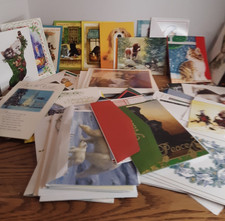 Mixed Lot 2 lb Christmas Holiday Greeting Cards Envelopes SOME HAVE NO ENVELOPE