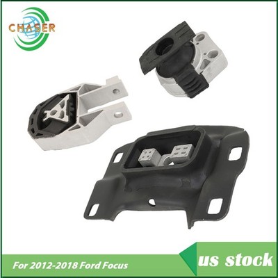 3238 3Pcs Engine Motor & Transmission Mount Kit For Ford Focus 12 13-17 18 2.0L