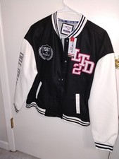 Limited Too - Girl's Varsity Black  White BOMBER JACKET - Size: XL 16/18 