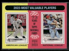 2024 Topps Heritage #212 2022 MVPs (Aaron Judge / Paul Goldschmidt)