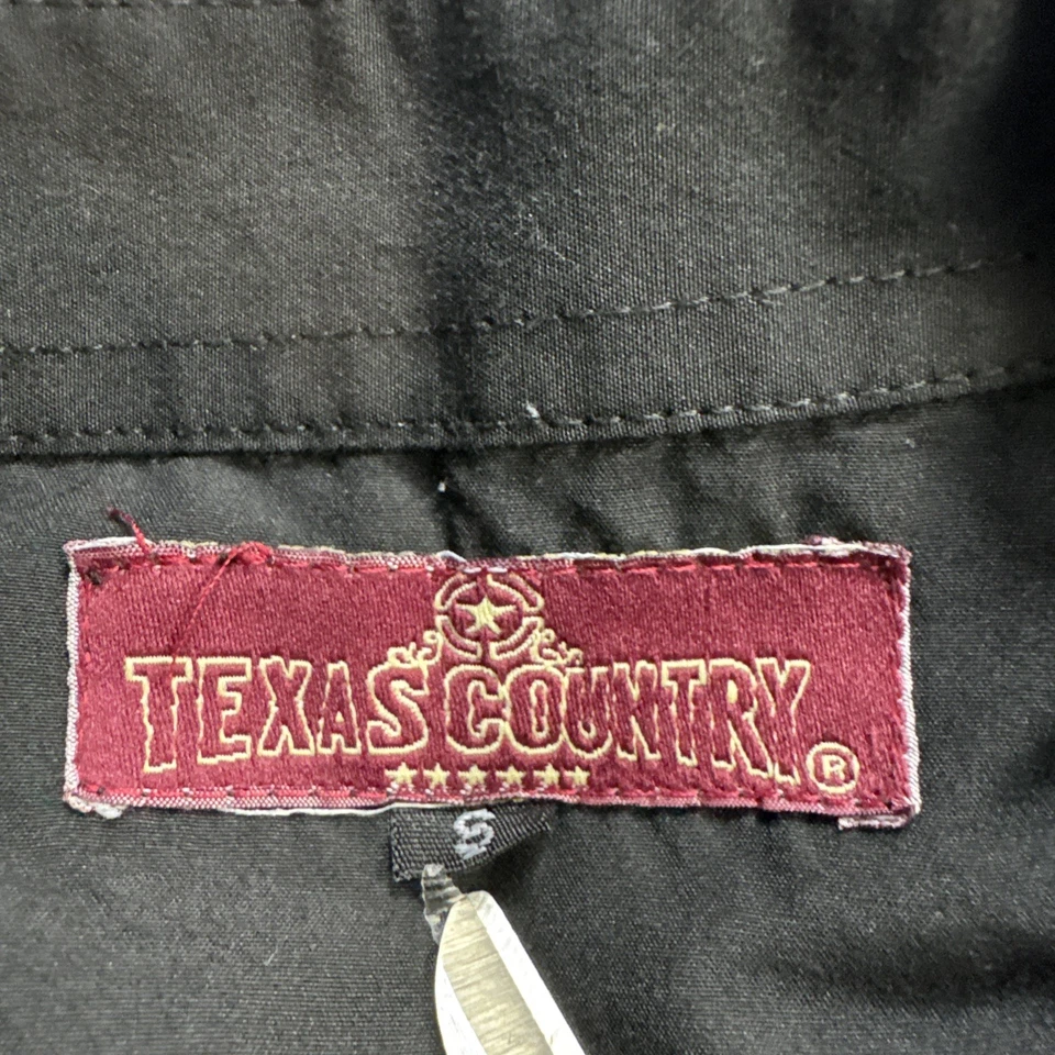 GOMEZ Western Wear Mens Small Black Pearl Snap Shirt Embroidery Cowboy Rodeo - Image 3 of 4