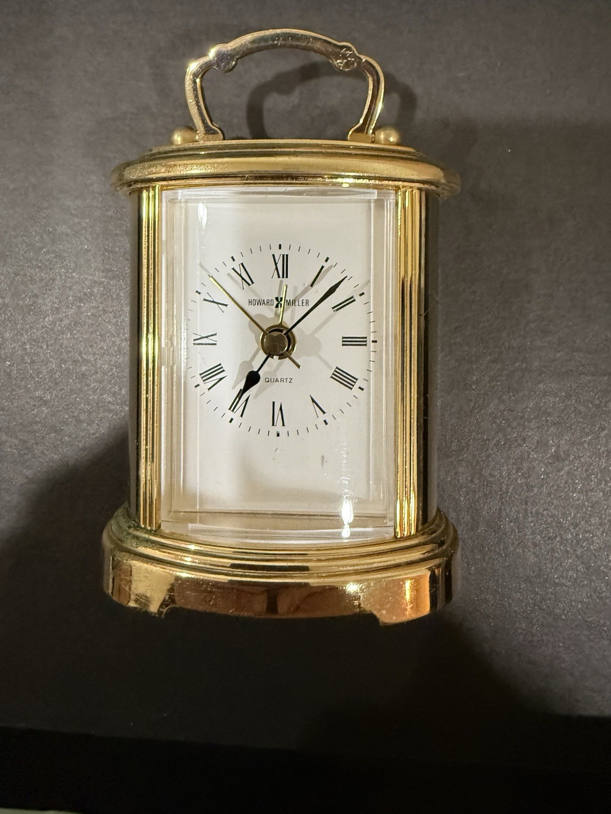 Howard Miller Gold/Quartz Small Battery Powered Alarm Clock