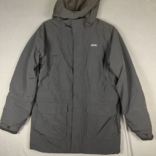 LANDS  END Squall Youth Parka Winter Coat Boys Size XL 14-16 JACKET Black