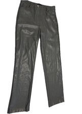 Faux Leather Gray Woman s Size Medium Pants Shine Star
