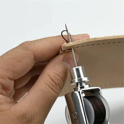 Leather Sewing Awl Kit Hand Stitching Tool Waxed Thread Needles Heavy Duty Repai