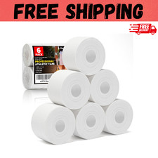 Professional 6 Pack White Athletic Sports Tape - 1.5 Inch  30 Feet per Roll...