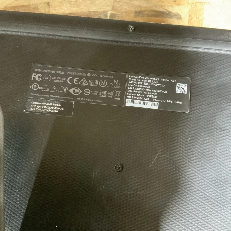 5x Lenovo 300e Chromebook 2nd Gen AST 82CE AMD A4-9120C 4GB RAM 32GB SSD TOUCH - Image 2 of 4