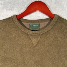 Filson Sweatshirt Mens XL Olive Crewneck V Stitch Pullover Heavyweight Knit