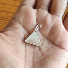 Sterling Silver Trillion 10mm Bezel Pendant Setting DIY Jewelry Supplies