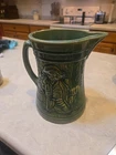 Vintage McCOY BUCCANEER, PIRATE GREEN 8.25 Inch STONEWARE PITCHER