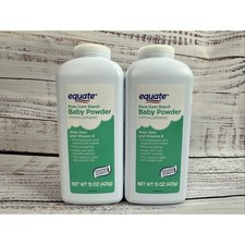 Equate Pure Cornstarch Baby Powder Hypoallergenic Vit E and Aloe 2 pk 15 oz Ea