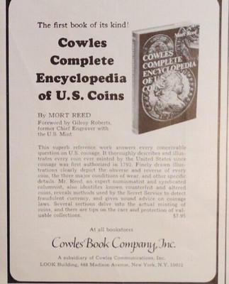 Vintage 1970's Ad Cowles Book Co. The College Scene Complete US Coin Guide