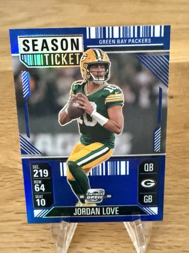 2024 Panini Contenders Optic - Season Ticket Jordan Love #20 Blue Prizm /99