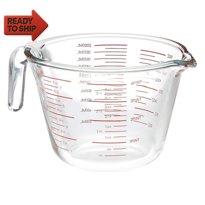 Glass Measuring Cup, Precise 8 Cup Capacity, Clear Kitchen Measuring Tool, 2 L