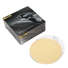 Mirka 23-612-320 Gold 5" Hook & Loop Grip Sanding Discs 320 Grit 50/Pack