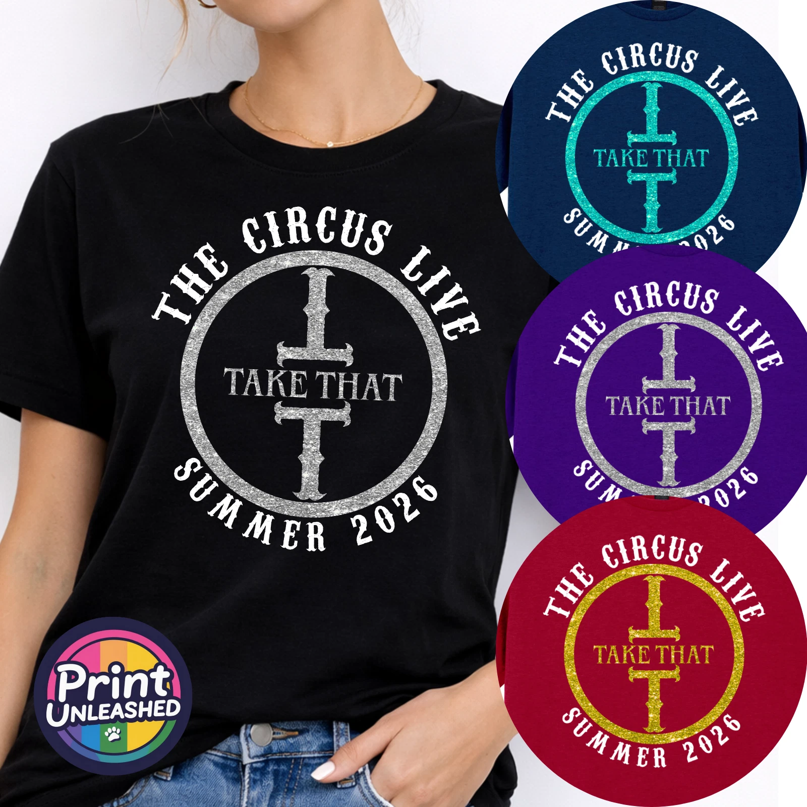 Take That Tour Tee The Circus 2026 Unisex Teen Adult S-2XL 3 Print Colours
Opens in a new window or