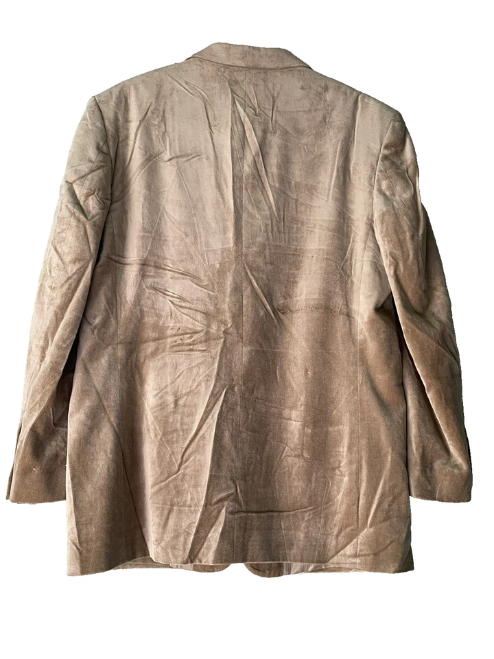 NUEVO SIN ETIQUETAS VITTORIO ST. ANGELO Hombres Talla 40R Chaqueta Blazer Terciopelo Tostado Mezcla de Algodón Foto 2 de 4