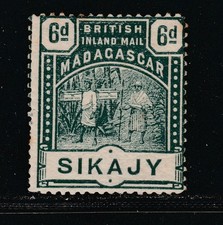 MADAGASCAR 1895 6d British Inland Mail SIKAJY MH