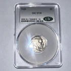 1936 Buffalo Nickel CAC Certified VF35 US 5C Coin