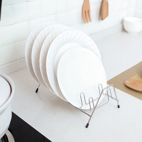 Soporte para platos de acero inoxidable para almacenamiento de cocina 2 piezas - Imagen 6 de 12