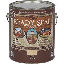 Ready Seal 100 Clear, 1-Gallon Exterior Wood Stain and Sealer, 1 gallon Packagi