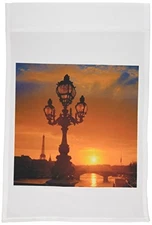 3dRose fl_81538_1 France Paris Bridge Street Lamp Sunset-EU09 MCU0005-Mel