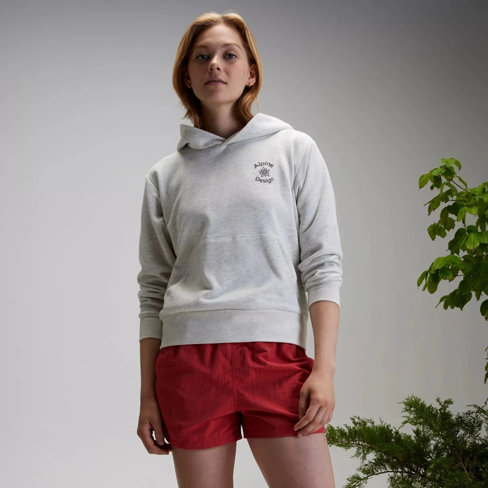 Alpine Design Womens AD Hike Hoodie Cream Heather Sweatshirt XS NWT