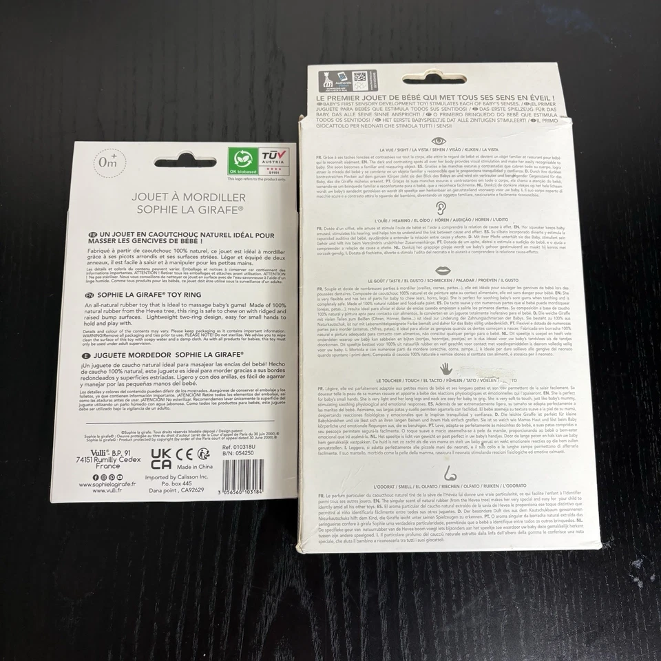 SOPHIE the Giraffe Lot of 2 -- Baby Teether & Toy Ring Teether by Vulli NEW - Image 4 of 4