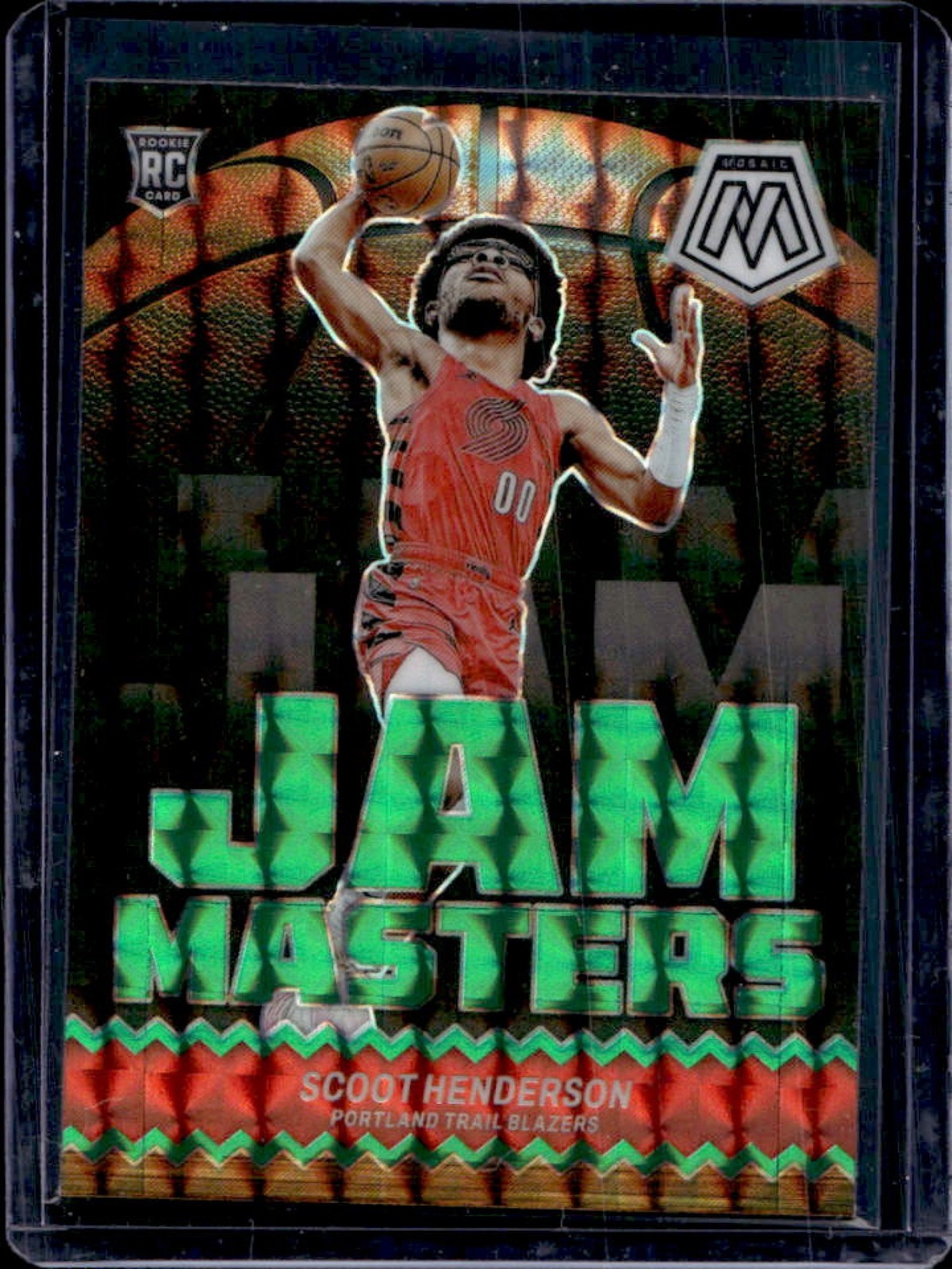 2023-24 Panini Mosaic Scoot Henderson Jam Masters Mosaic RC Green Rookie #13