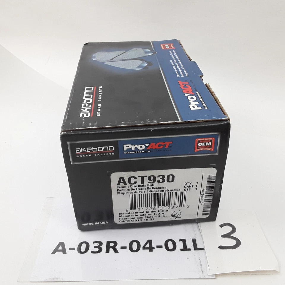 Conjunto de pastilhas de freio a disco dianteiro premium cerâmica compatível com Lexus RX300 2001 2002 2003 - Imagem 4 de 4