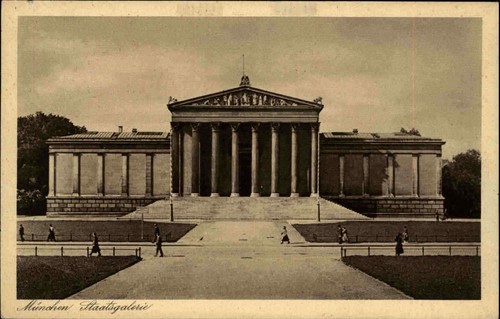 Munich Munich Bavaria Bavaria 1927 State Gallery Columns Building Building Old Postcard
