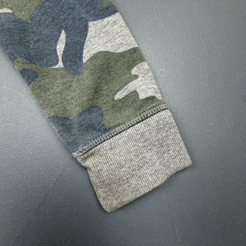 Eddie Bauer Boys Camo Hoodie 10/12 Green Kangaroo Pocket Pullover Sweatshirt - Picture 3 of 11