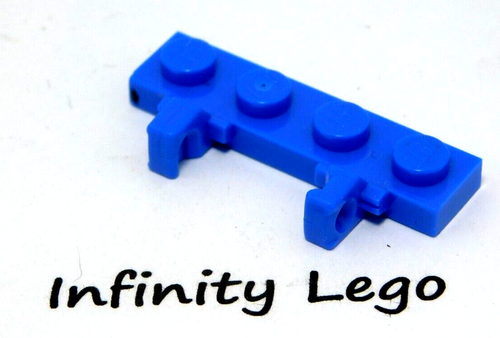 5 LEGO Blue Hinge Plate 1 x 4 with Locking 2 Single Stubs (44568 51483) - Imagen 2 de 2