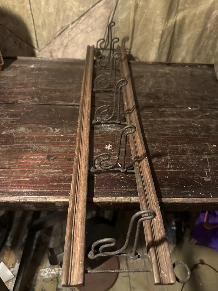 Perchero colgante vintage de roble de 1900 ganchos para ropa de árbol de pasillo entrada victoriano Foto 2 de 4