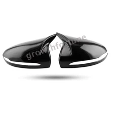 Black Car Side Mirror Cover Cap Trim For Mercedes-Benz E GLC S C Class W205 W213