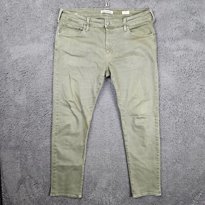 MAVI Men's Jake Slim Leg Green Denim Jeans Size 38x32 Stretch Mid Rise 35375