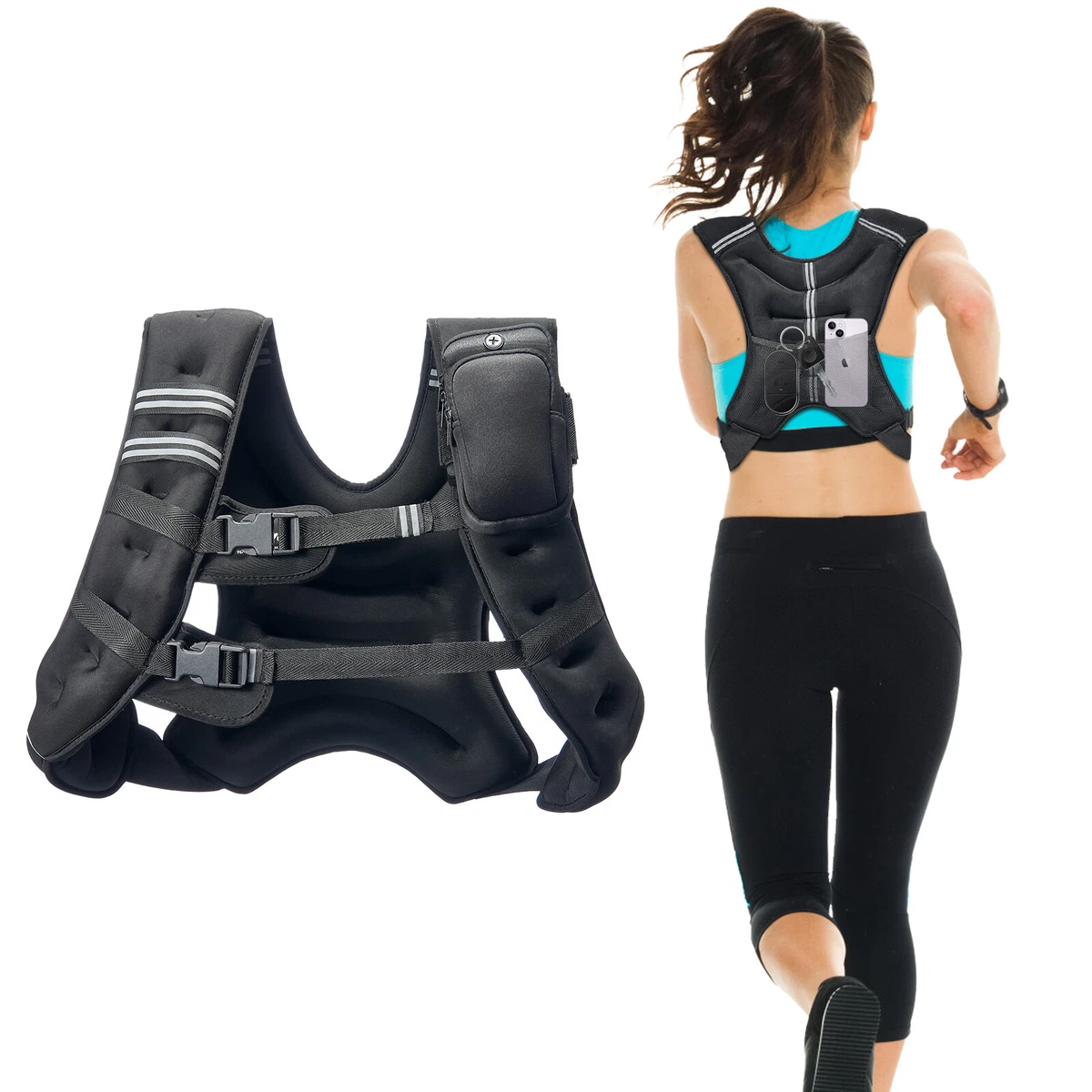 Gilet Zavorrato HOMCOM Regolabile 36 Pesi - 10 Kg - Per Fitness E Allenamento
