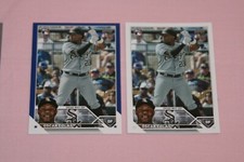 OSCAR COLAS (2) RC 2023 TOPPS BLUE BORDER & BASE #545 CHICAGO WHITE SOX