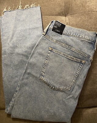 J.Crew Essential Straight Leg All Day Stretch Frayed Hem Jeans Women's T34 NWT