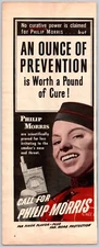 VINTAGE PRINT AD PHILIP MORRIS CIGARETTES 1942 WW2